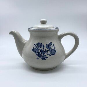 Pfaltzgraff Yorktowne Stoneware Floral Teapot 10.5" Long 7" Tall